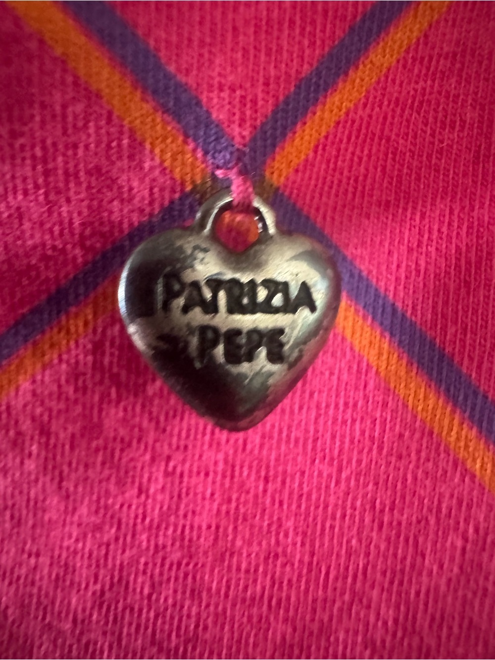 PATRICIA PEPE CHARM SCATTERED PINK ORANGE NAVY MIDI DRESS SZ 2 - Picture 8 of 10